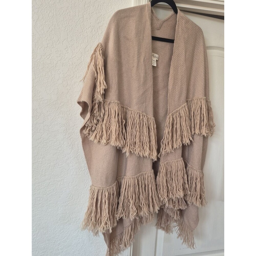 Phinomena 100% Alpaca Handmade Fringe Poncho - Picture 16 of 16